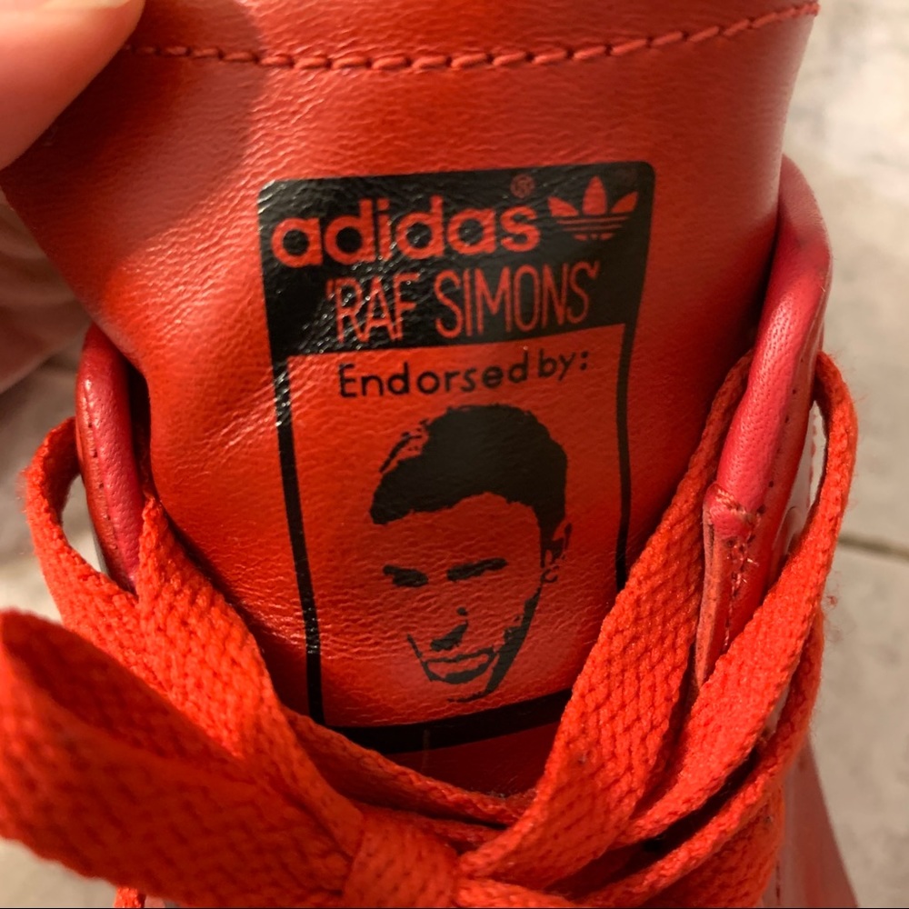 Raf Simons x Stan Smith Red Sneakers Adidas Size 10.5 - Picture 9 of 11
